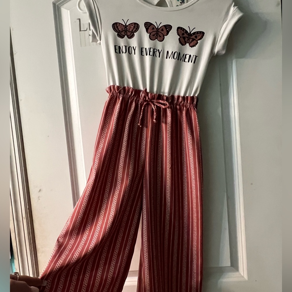 Girls one piece pant set size 7